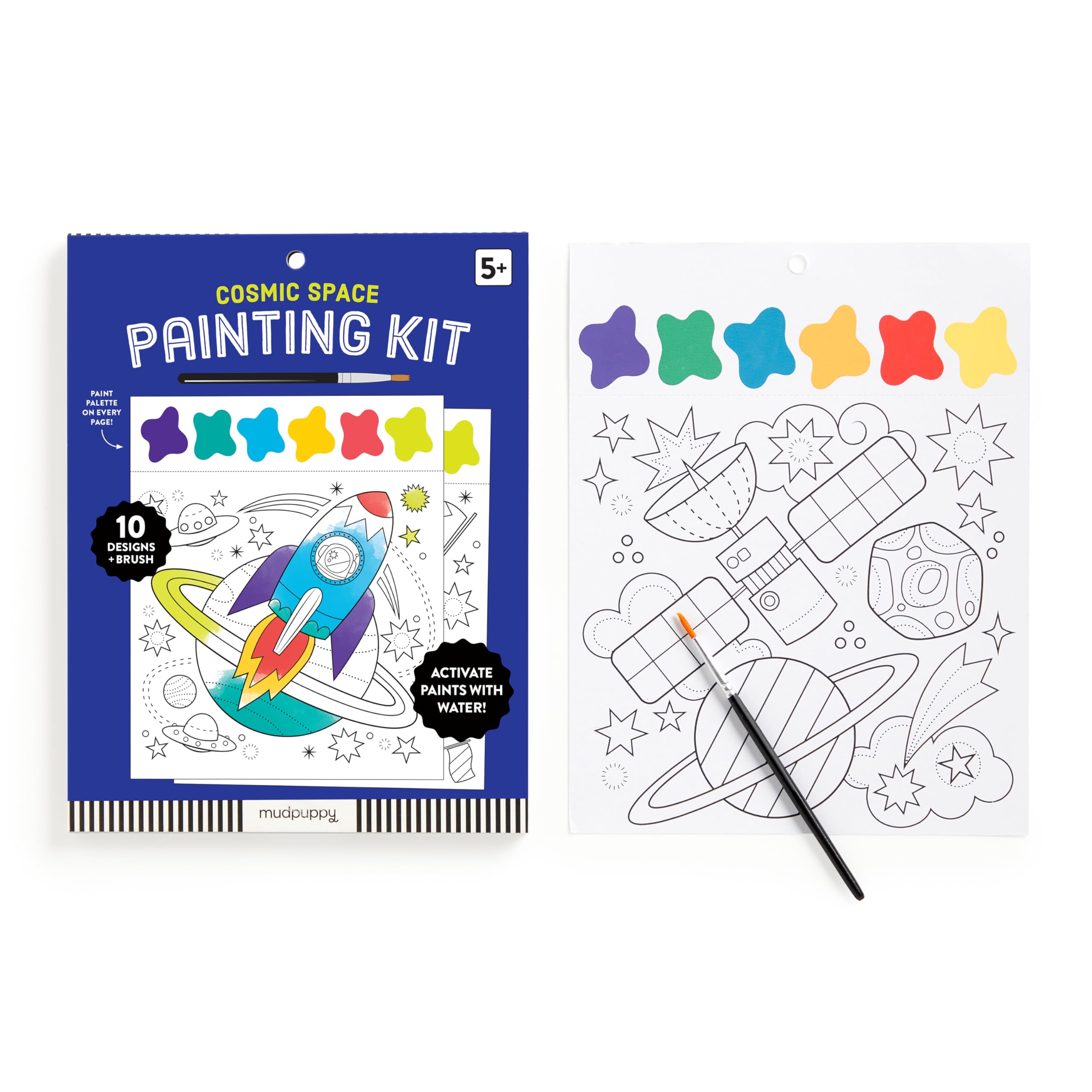 Mudpuppy Cosmic Space – Painting Kit with Illustrations of Fun Outer Space Designs for Children Ages 5 and Up - Image 3