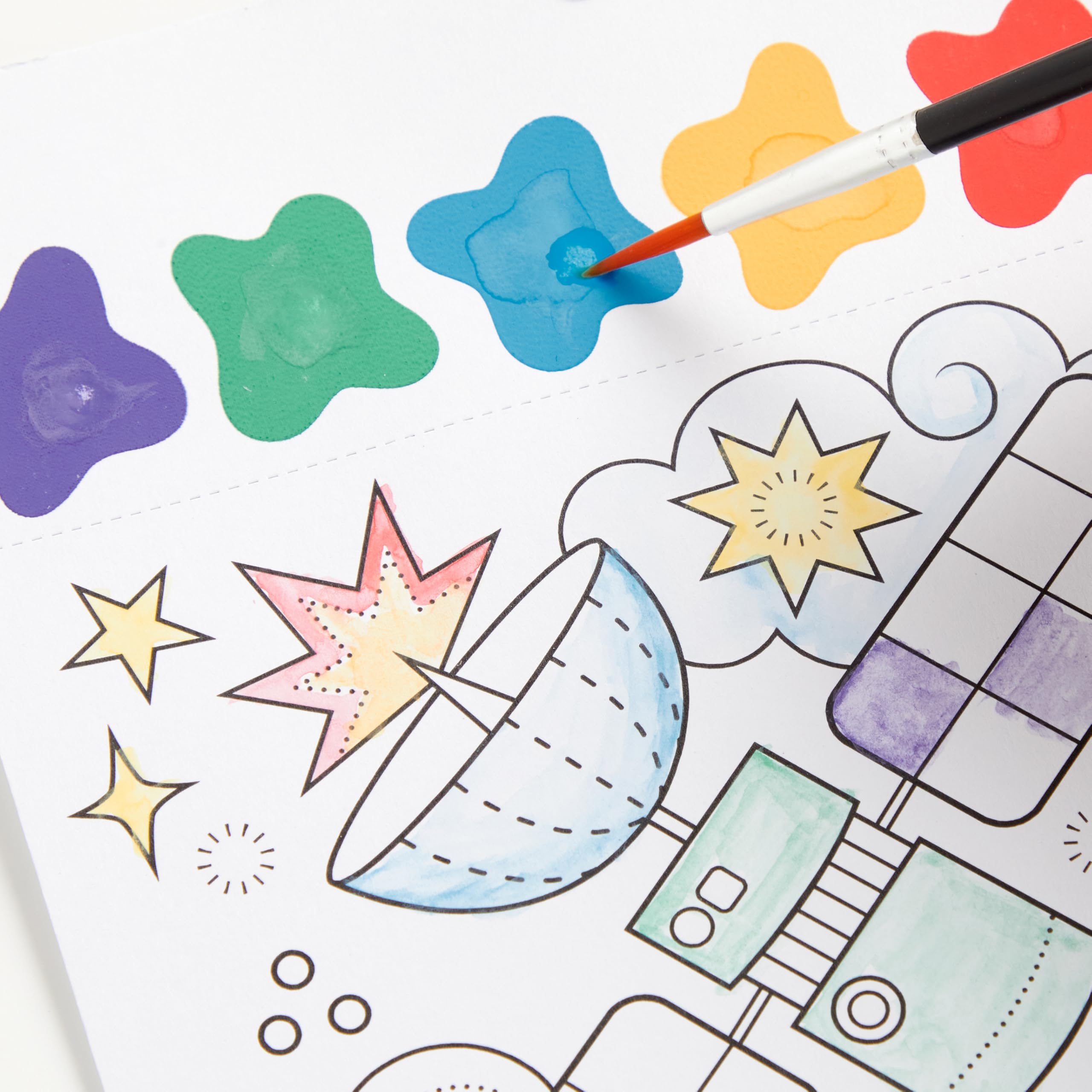 Mudpuppy Cosmic Space – Painting Kit with Illustrations of Fun Outer Space Designs for Children Ages 5 and Up - Image 4