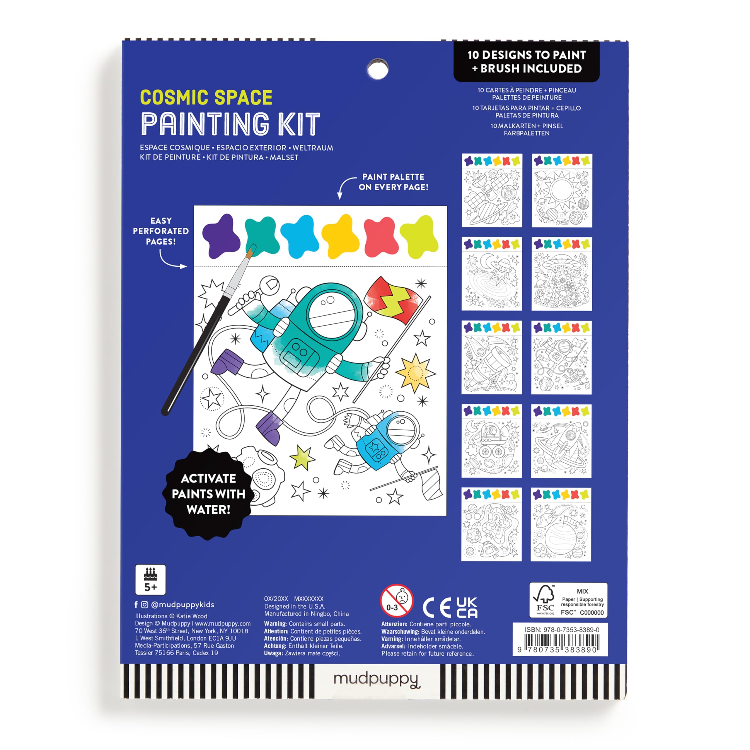 Mudpuppy Cosmic Space – Painting Kit with Illustrations of Fun Outer Space Designs for Children Ages 5 and Up - Image 5