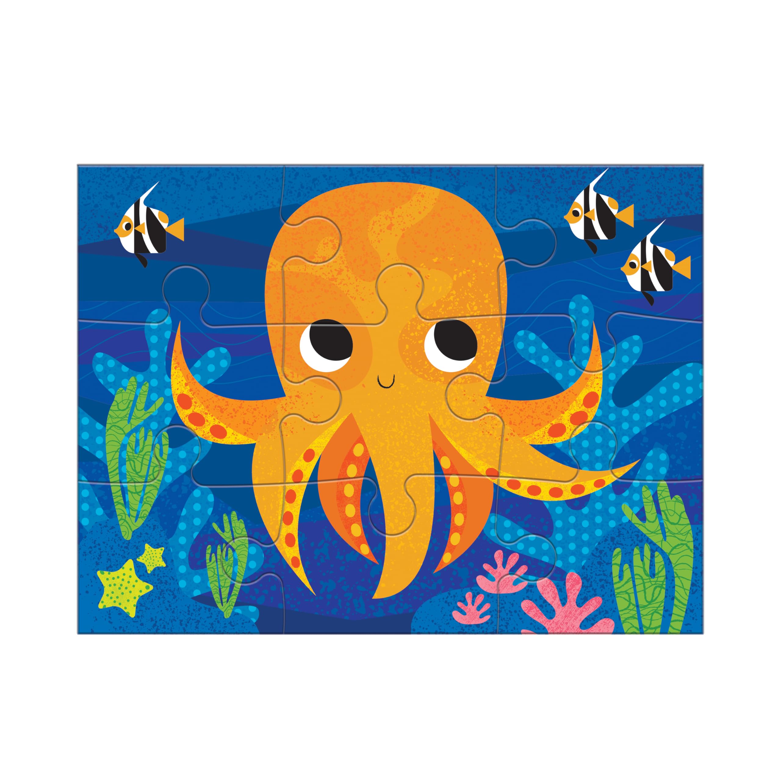 Mudpuppy Ocean Friends 4-in-a-Box Puzzle Set – Includes 4 Fun Jigsaw Puzzles for Kids with 4-12 Pieces – Features Colorful Ocean Illustrations for Ages 2-5 - Image 6
