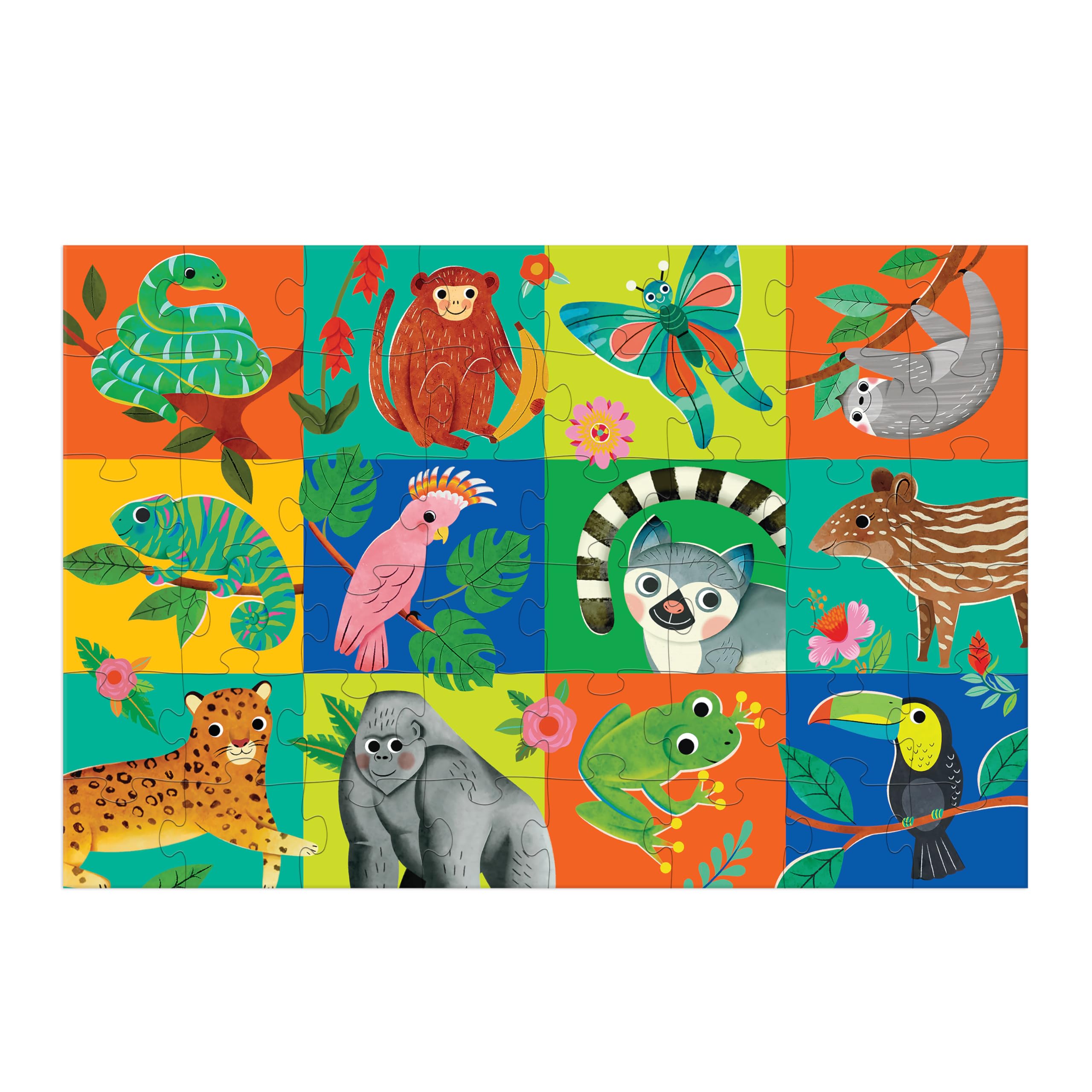 Mudpuppy Rainforest Friends – 48 Piece Giant Floor Jigsaw Puzzle Featuring A Colorful Scene of Different Kinds of Rainforest Animals - Image 4