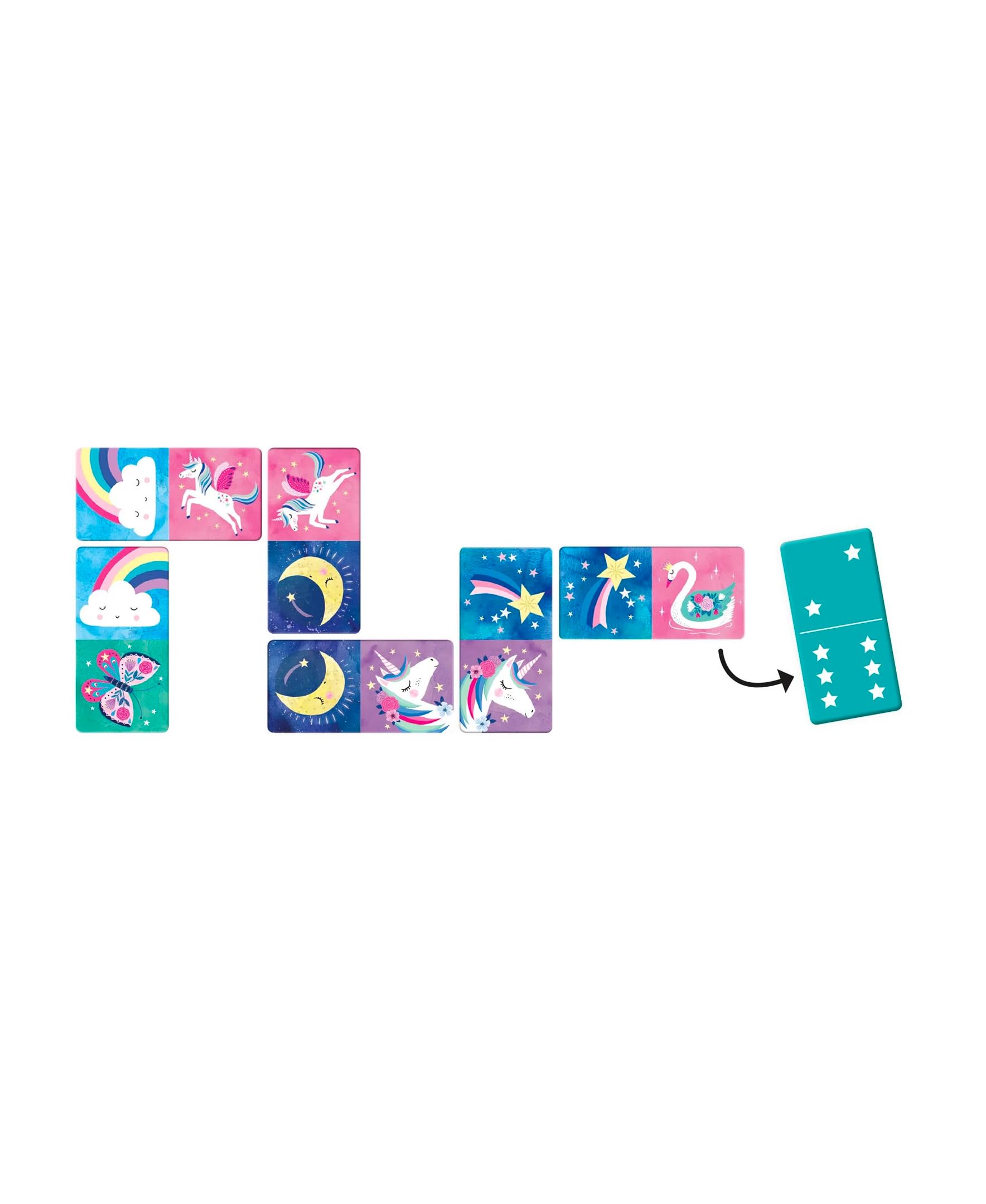 Mudpuppy Unicorn Dominoes - Image 5